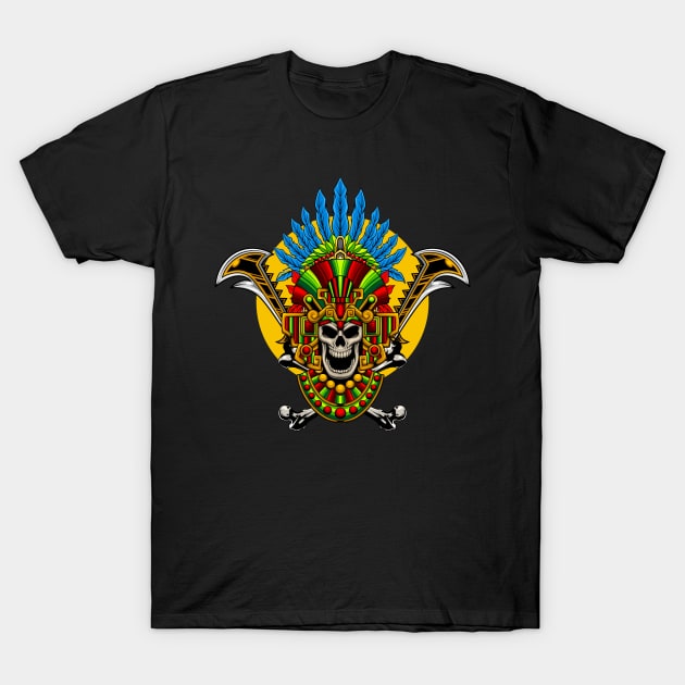 Aztec Skull 1.1 T-Shirt by Harrisaputra